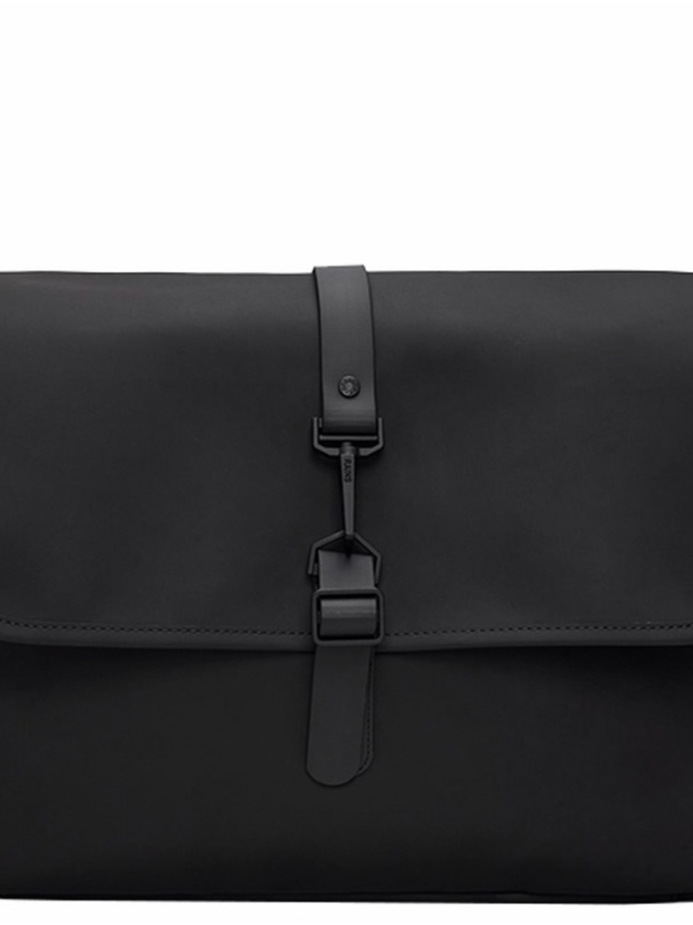 RAINS Messenger Bag W3 Black Waterproof Laptop Commuter Bag NWT - Picture 3 of 16